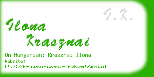 ilona krasznai business card